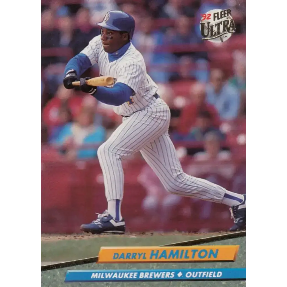 1992 Fleer Ultra #383 Darryl Hamilton NM-MT Milwaukee Brewers Baseball Card - Baseball Card Single