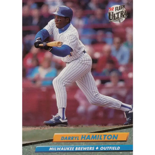 1992 Fleer Ultra #383 Darryl Hamilton NM-MT Milwaukee Brewers Baseball Card - Baseball Card Single