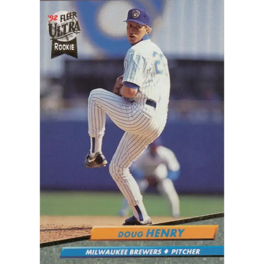 1992 Fleer Ultra #384 Doug Henry NM-MT RC Rookie Milwaukee Brewers Baseball Card - Baseball Card Single