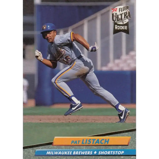 1992 Fleer Ultra #385 Pat Listach NM-MT RC Rookie Milwaukee Brewers Baseball Card - Baseball Card Single