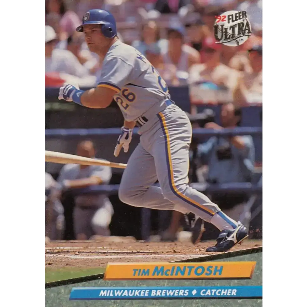 1992 Fleer Ultra #386 Tim McIntosh NM-MT Milwaukee Brewers Baseball Card - Baseball Card Single
