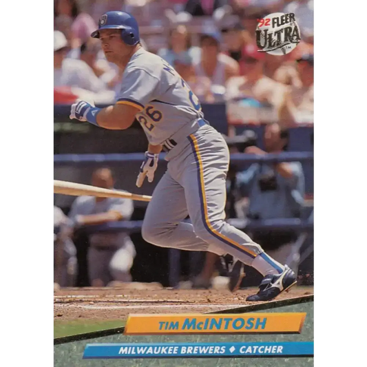 1992 Fleer Ultra #386 Tim McIntosh NM-MT Milwaukee Brewers Baseball Card - Baseball Card Single