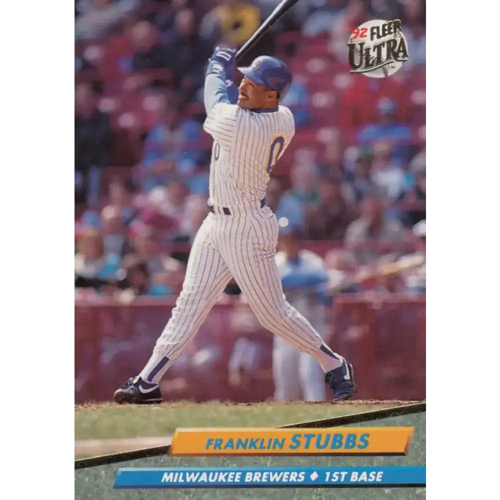 1992 Fleer Ultra #390 Franklin Stubbs NM-MT Milwaukee Brewers Baseball Card - Baseball Card Single