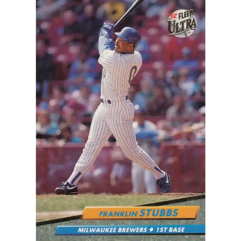 1992 Fleer Ultra #390 Franklin Stubbs NM-MT Milwaukee Brewers Baseball Card - Baseball Card Single