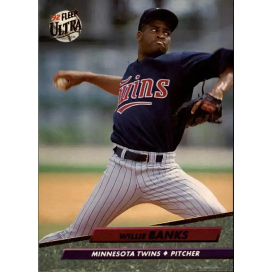 1992 Fleer Ultra #393 Willie Banks NM-MT Minnesota Twins Baseball Card - Baseball Card Single
