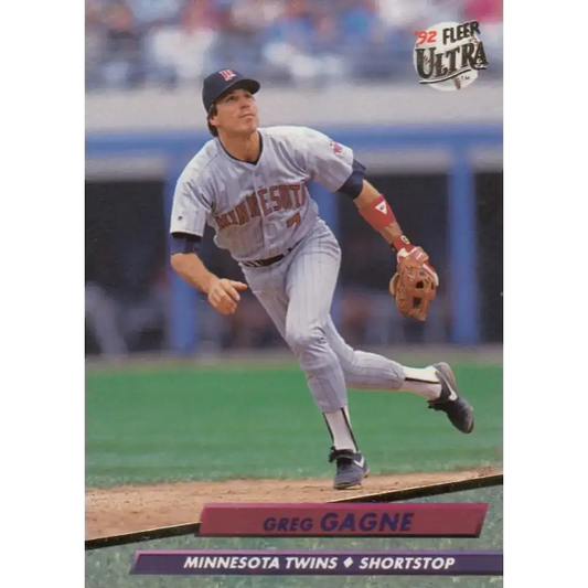1992 Fleer Ultra #395 Greg Gagne NM-MT Minnesota Twins Baseball Card - Baseball Card Single