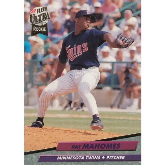 1992 Fleer Ultra #398 Pat Mahomes NM-MT RC Rookie Minnesota Twins Baseball Card - Baseball Card Single