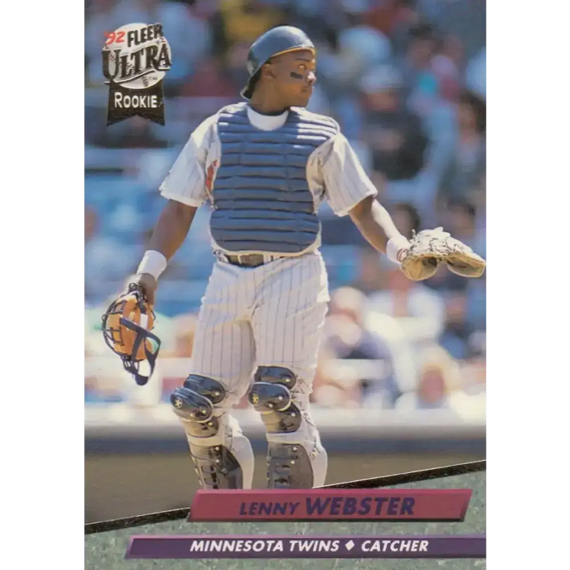 1992 Fleer Ultra #402 Lenny Webster NM-MT Minnesota Twins Baseball Card - Baseball Card Single