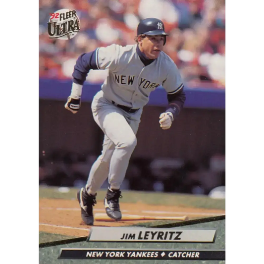 1992 Fleer Ultra #412 Jim Leyritz NM-MT New York Yankees Baseball Card - Baseball Card Single