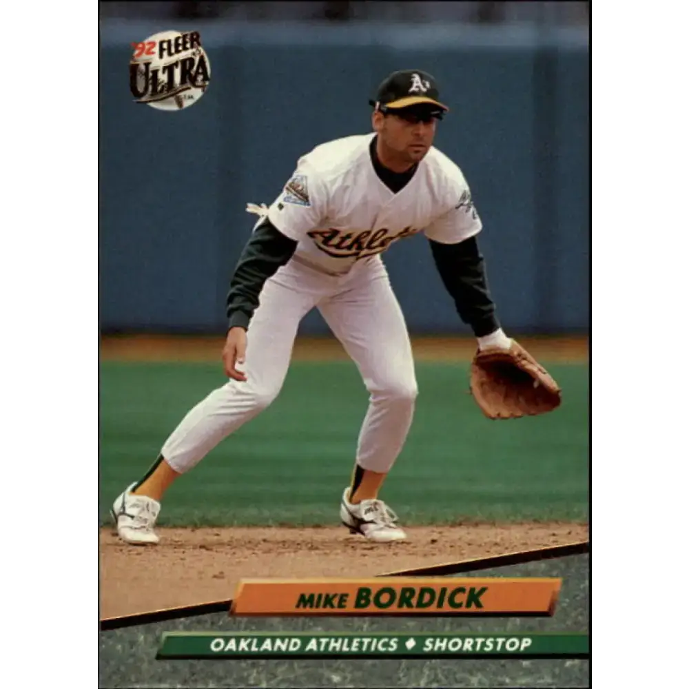 1992 Fleer Ultra #419 Mike Bordick NM-MT Oakland Athletics Baseball Card - Baseball Card Single