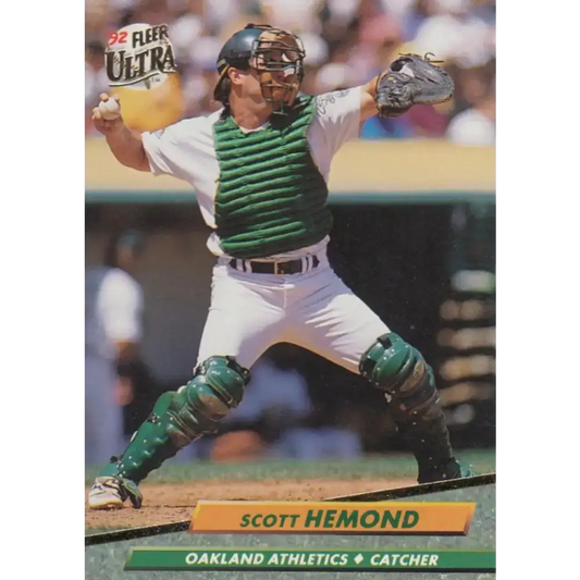 1992 Fleer Ultra #422 Scott Hemond NM-MT Oakland Athletics Baseball Card - Baseball Card Single