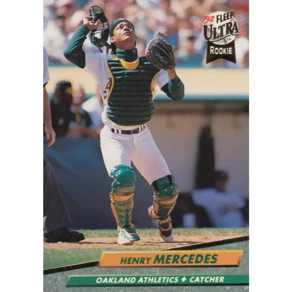 1992 Fleer Ultra #424 Henry Mercedes NM-MT RC Rookie Oakland Athletics Baseball Card - Baseball Card Single