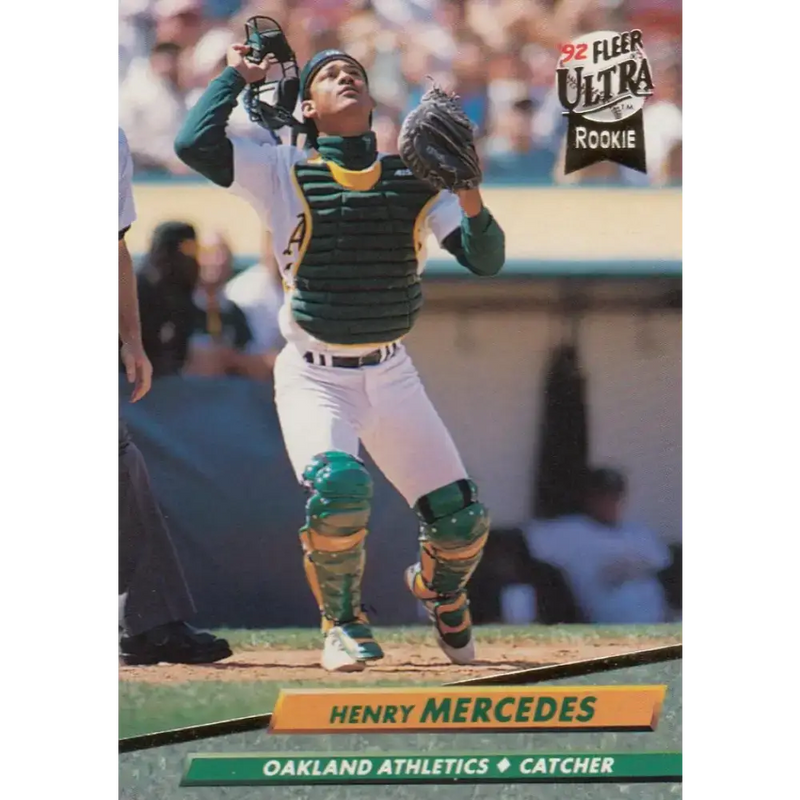 1992 Fleer Ultra #424 Henry Mercedes NM-MT RC Rookie Oakland Athletics Baseball Card - Baseball Card Single