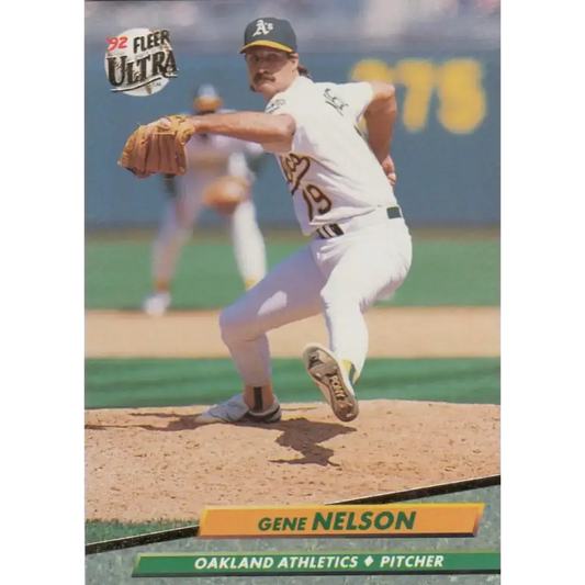 1992 Fleer Ultra #426 Gene Nelson NM-MT Oakland Athletics Baseball Card - Baseball Card Single