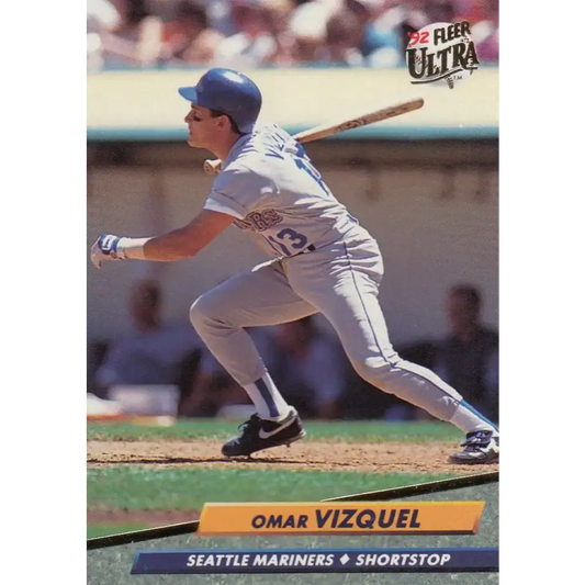 1992 Fleer Ultra #436 Omar Vizquel NM-MT Seattle Mariners Baseball Card - Baseball Card Single