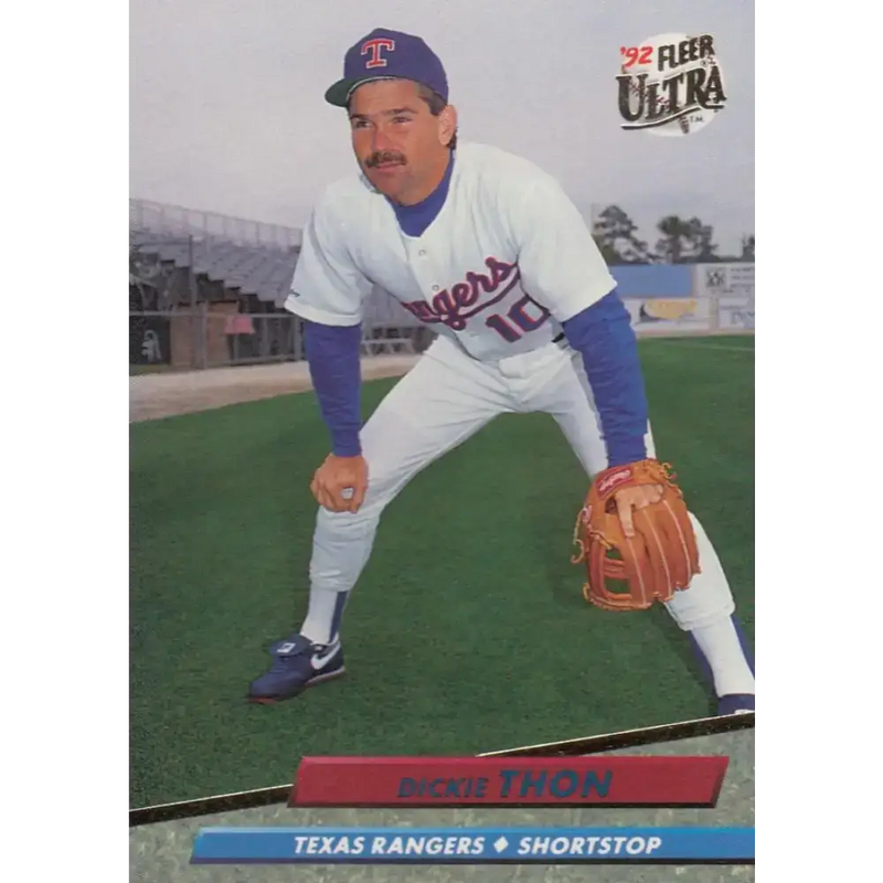 1992 Fleer Ultra #447 Dickie Thon NM-MT Texas Rangers Baseball Card - Baseball Card Single
