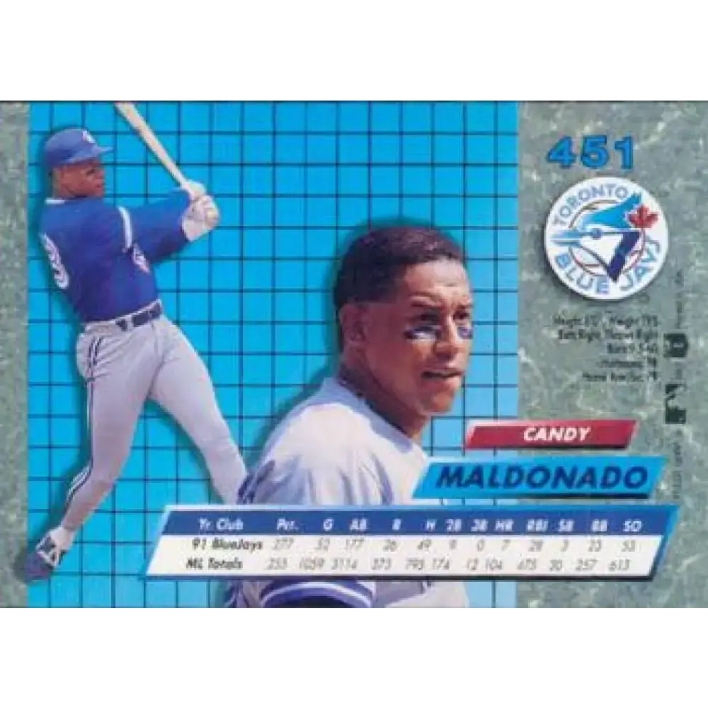 1992 Fleer Ultra #451 Candy Maldonado NM-MT Toronto Blue Jays Baseball Card - Baseball Card Single