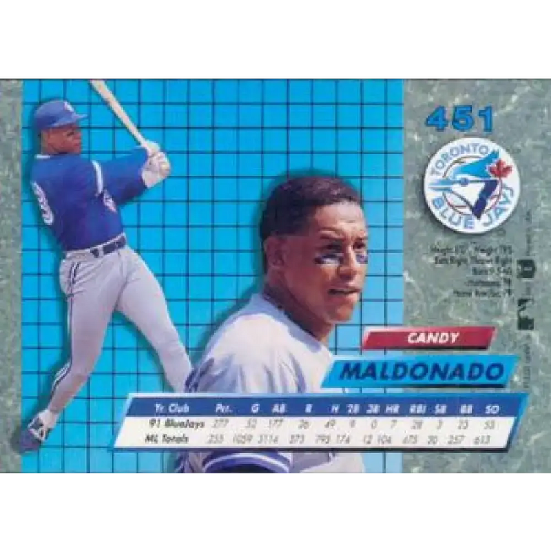 1992 Fleer Ultra #451 Candy Maldonado NM-MT Toronto Blue Jays Baseball Card - Baseball Card Single