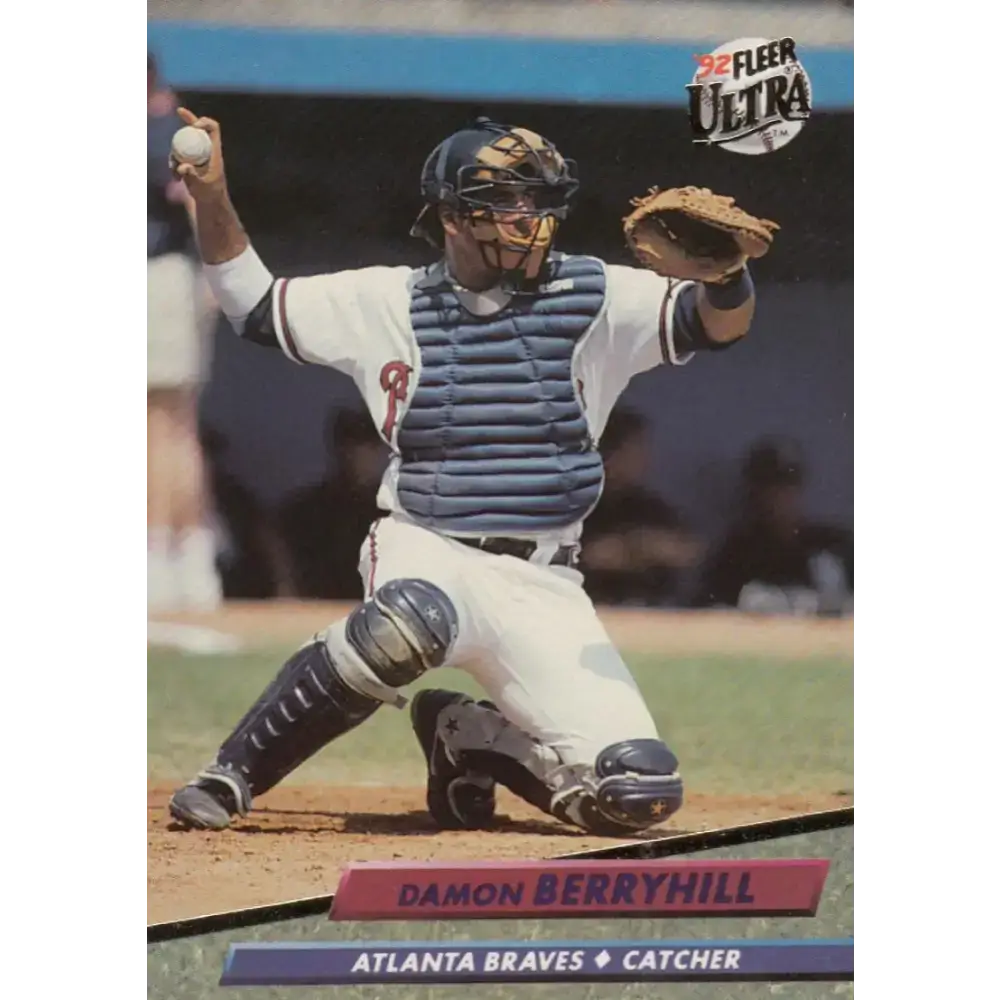 1992 Fleer Ultra #456 Damon Berryhill NM-MT Atlanta Braves Baseball Card - Baseball Card Single