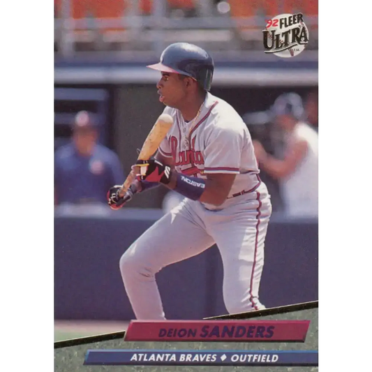 1992 Fleer Ultra #464 Deion Sanders NM-MT Atlanta Braves Baseball Card - Baseball Card Single