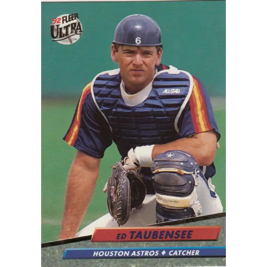 1992 Fleer Ultra #497 Eddie Taubensee NM-MT RC Rookie Houston Astros Baseball Card - Baseball Card Single