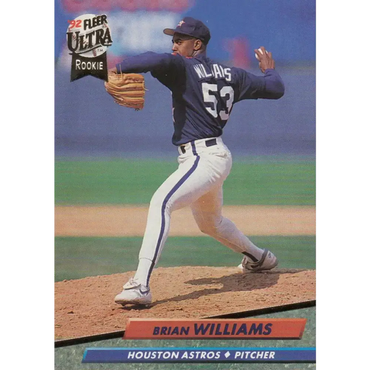 1992 Fleer Ultra #498 Brian Williams NM-MT RC Rookie Houston Astros Baseball Card - Baseball Card Single