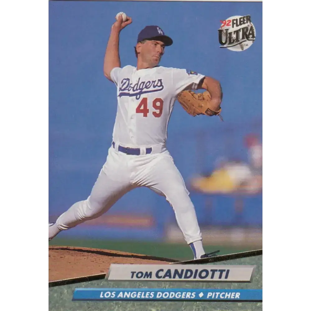1992 Fleer Ultra #501 Tom Candiotti NM-MT Los Angeles Dodgers Baseball Card - Baseball Card Single