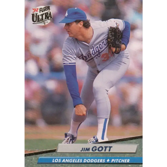 1992 Fleer Ultra #504 Jim Gott NM-MT Los Angeles Dodgers Baseball Card - Baseball Card Single