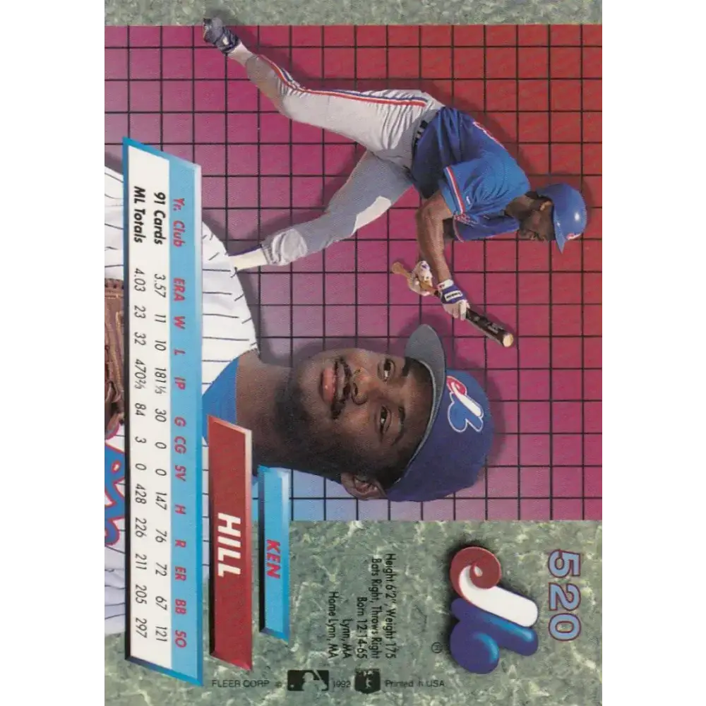 1992 Fleer Ultra #520 Ken Hill NM-MT Montreal Expos Baseball Card - Baseball Card Single