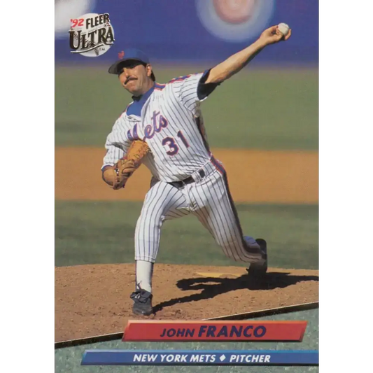 1992 Fleer Ultra #529 John Franco NM-MT New York Mets Baseball Card - Baseball Card Single