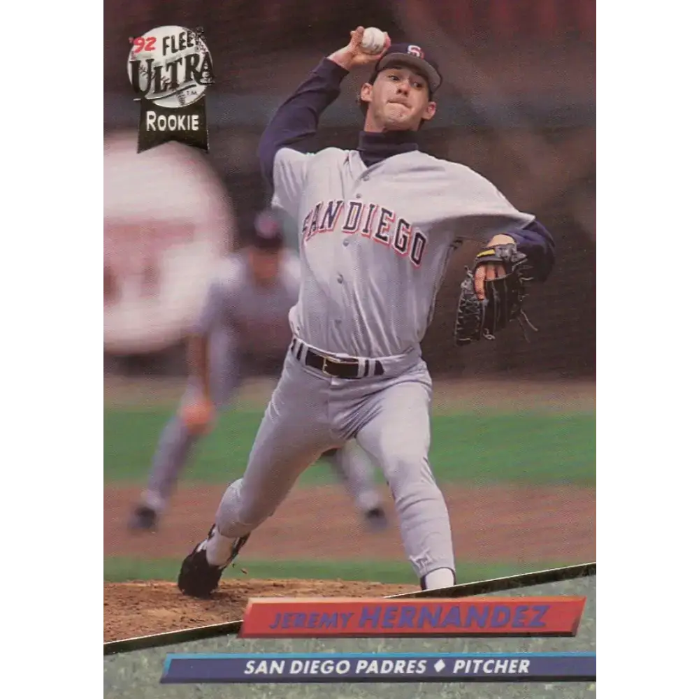 1992 Fleer Ultra #576 Jeremy Hernandez NM-MT RC Rookie San Diego Padres Baseball Card - Baseball Card Single