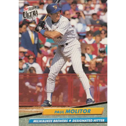 1992 Fleer Ultra #81 Paul Molitor NM-MT Milwaukee Brewers Baseball Card - Baseball Card Single