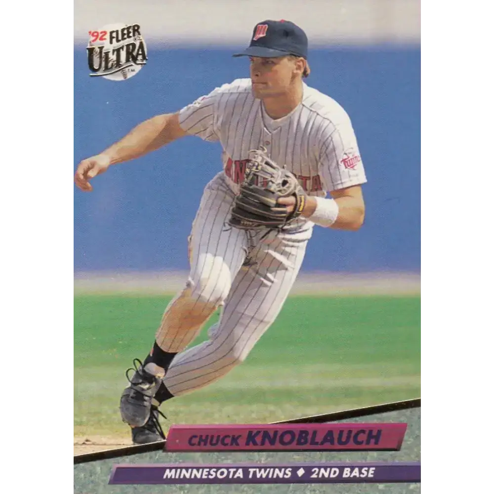 1992 Fleer Ultra #93 Chuck Knoblauch NM-MT Minnesota Twins Baseball Card - Baseball Card Single