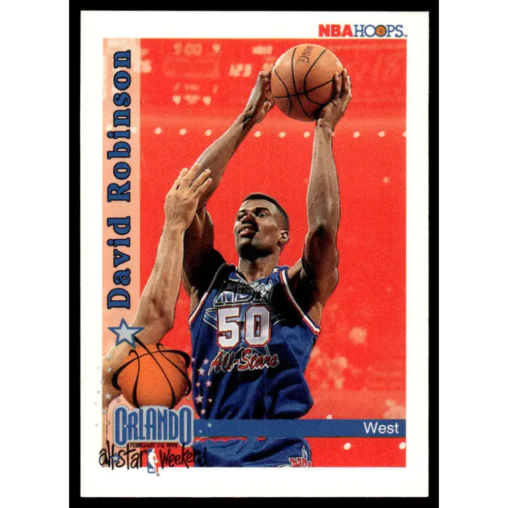1992 Hoops #315 David Robinson NM/MT San Antonio Spurs Basketball Card - Basketball Card Single