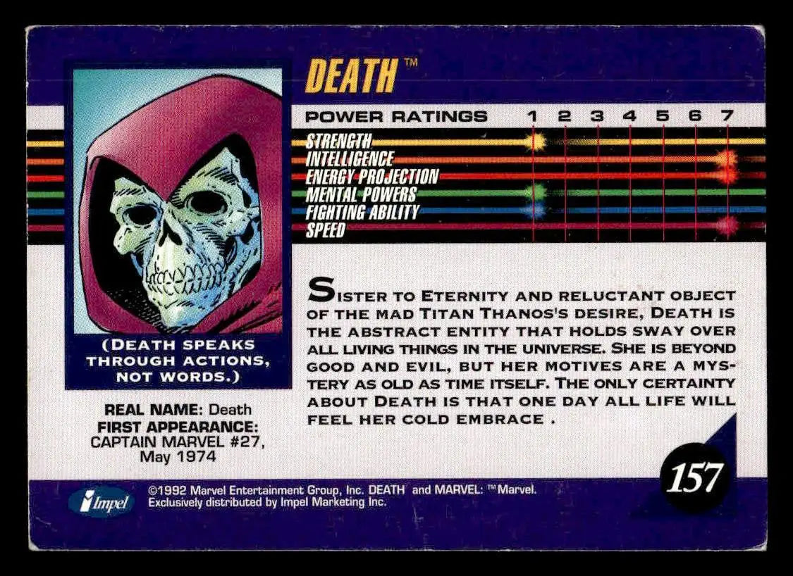 1992 Impel Marvel Universe #157 Death - Non-Sports Card Single