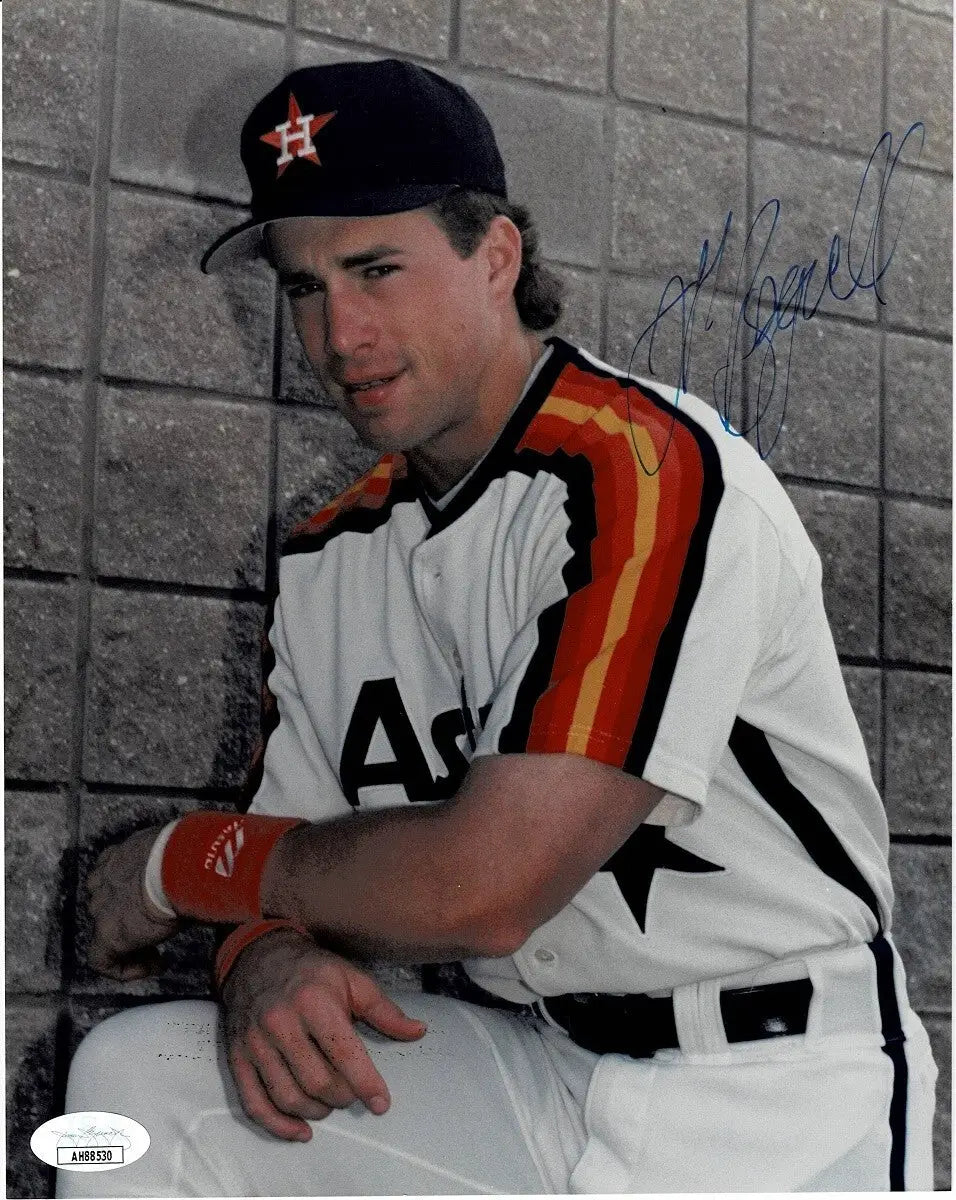 1992 Jeff Bagwell Signed 8x10 Photo Autograph Houston Astros JSA by Vince Jarero - Sports Memorabilia