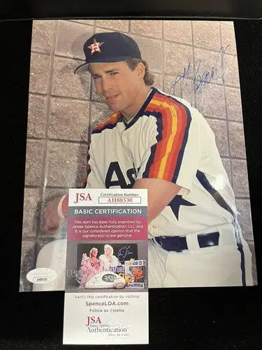 1992 Jeff Bagwell Signed 8x10 Photo Autograph Houston Astros JSA by Vince Jarero - Sports Memorabilia