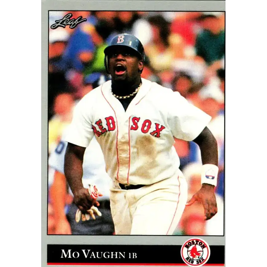 1992 Leaf #103 Mo Vaughn NM-MT Boston Red Sox Baseball Card - Baseball Card Single