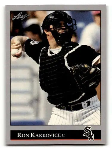 1992 Leaf #105 Ron Karkovice Chicago White Sox Baseball Cards NM Nea ID:64440 - Baseball Card Single