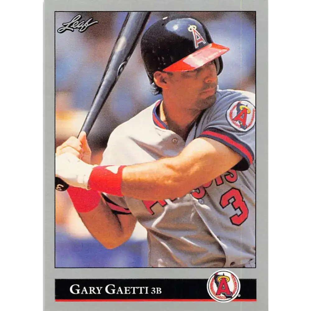 1992 Leaf #107 Gary Gaetti NM-MT California Angels Baseball Card - Baseball Card Single
