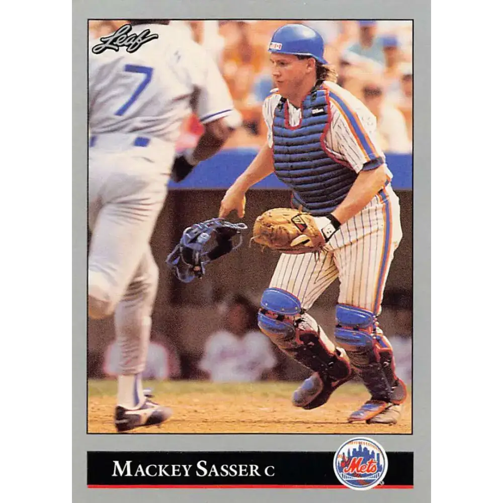 1992 Leaf #108 Mackey Sasser NM-MT New York Mets Baseball Card - Baseball Card Single