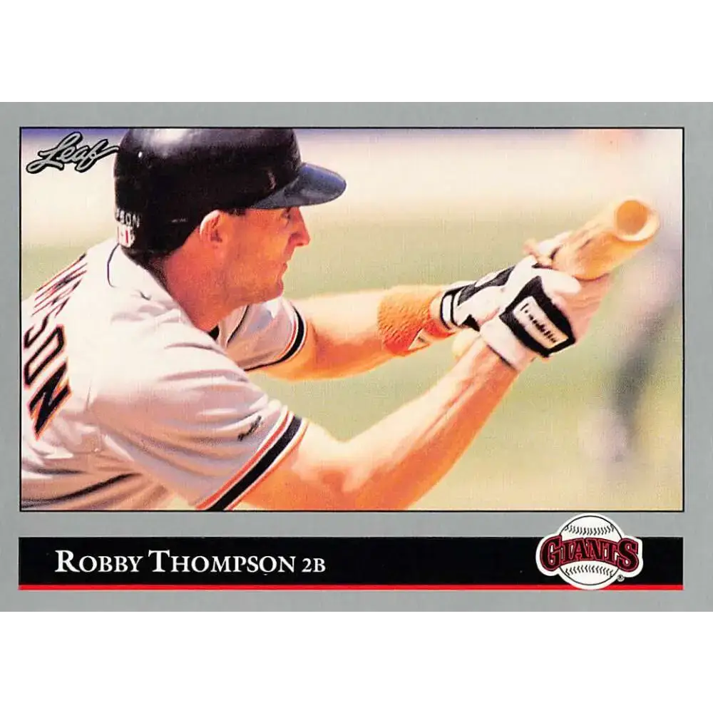 1992 Leaf #109 Robby Thompson NM-MT San Francisco Giants Baseball Card - Baseball Card Single