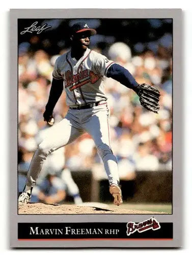 1992 Leaf #110 Marvin Freeman Atlanta Braves Baseball Cards EX/NM ID:64430 - Baseball Card Single