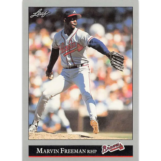 1992 Leaf #110 Marvin Freeman NM-MT Atlanta Braves Baseball Card - Baseball Card Single