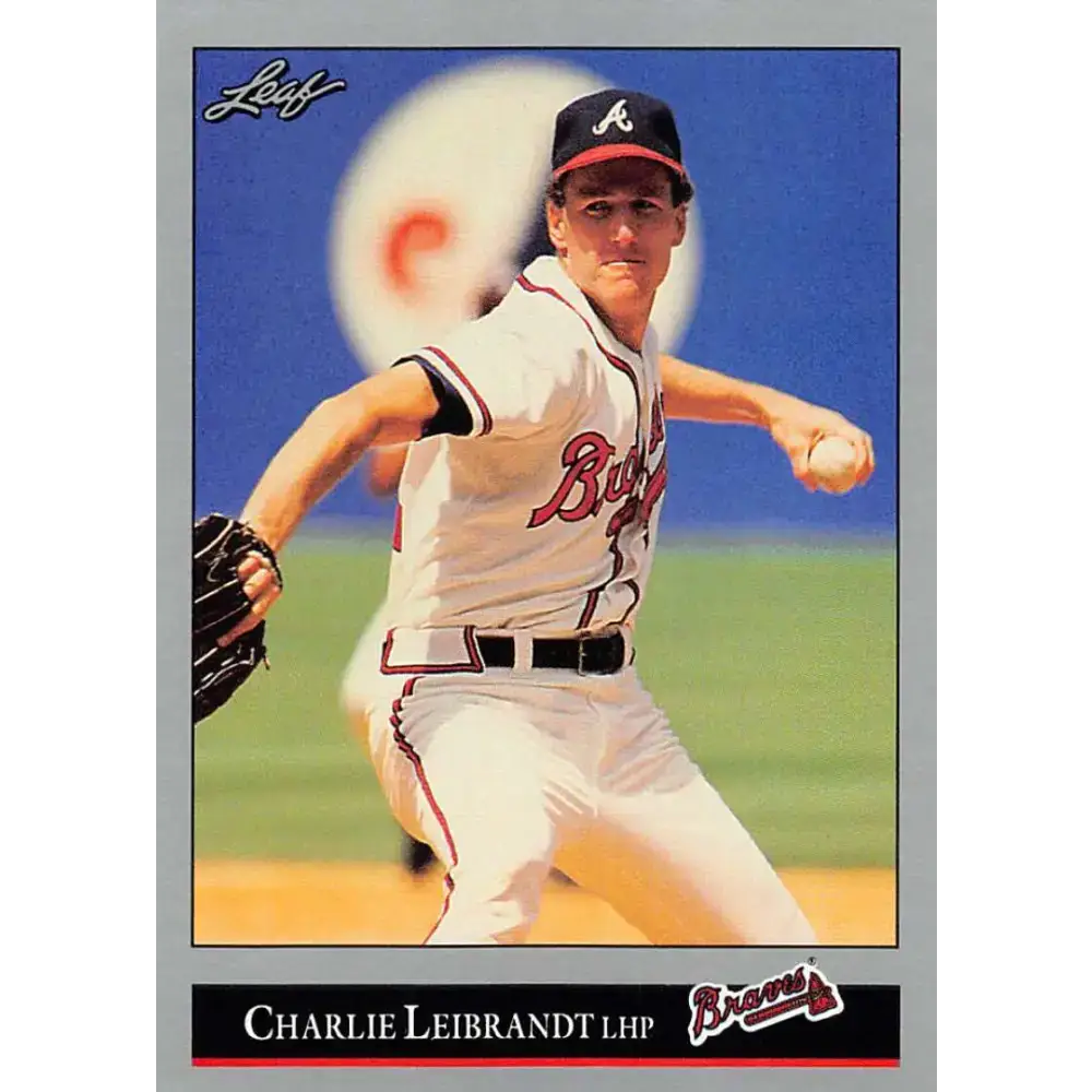 1992 Leaf #113 Charlie Leibrandt NM-MT Atlanta Braves Baseball Card - Baseball Card Single