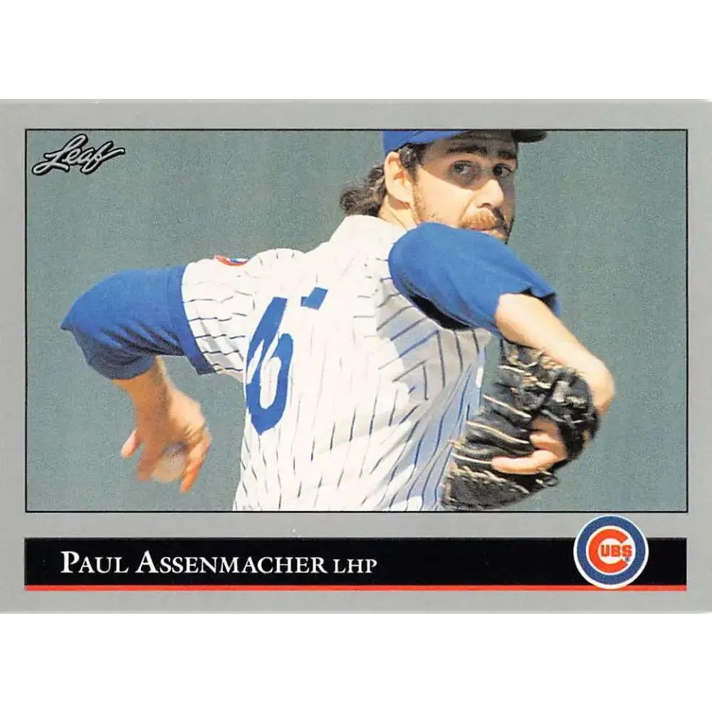 1992 Leaf #117 Paul Assenmacher NM-MT Chicago Cubs Baseball Card - Baseball Card Single