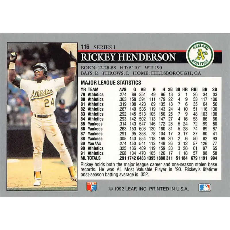 1992 Leaf #118 Junior Felix NM-MT California Angels Baseball Card - Baseball Card Single