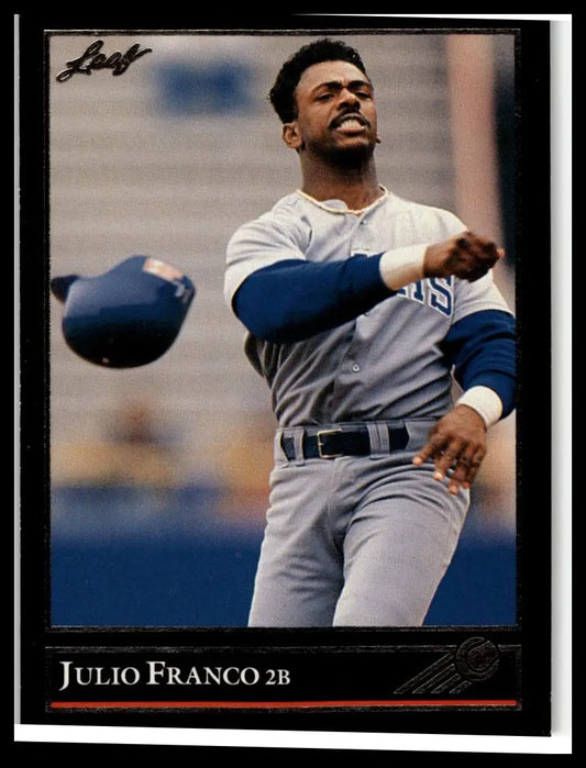 1992 Leaf #119 Julio Franco Black Gold - Baseball Card Single