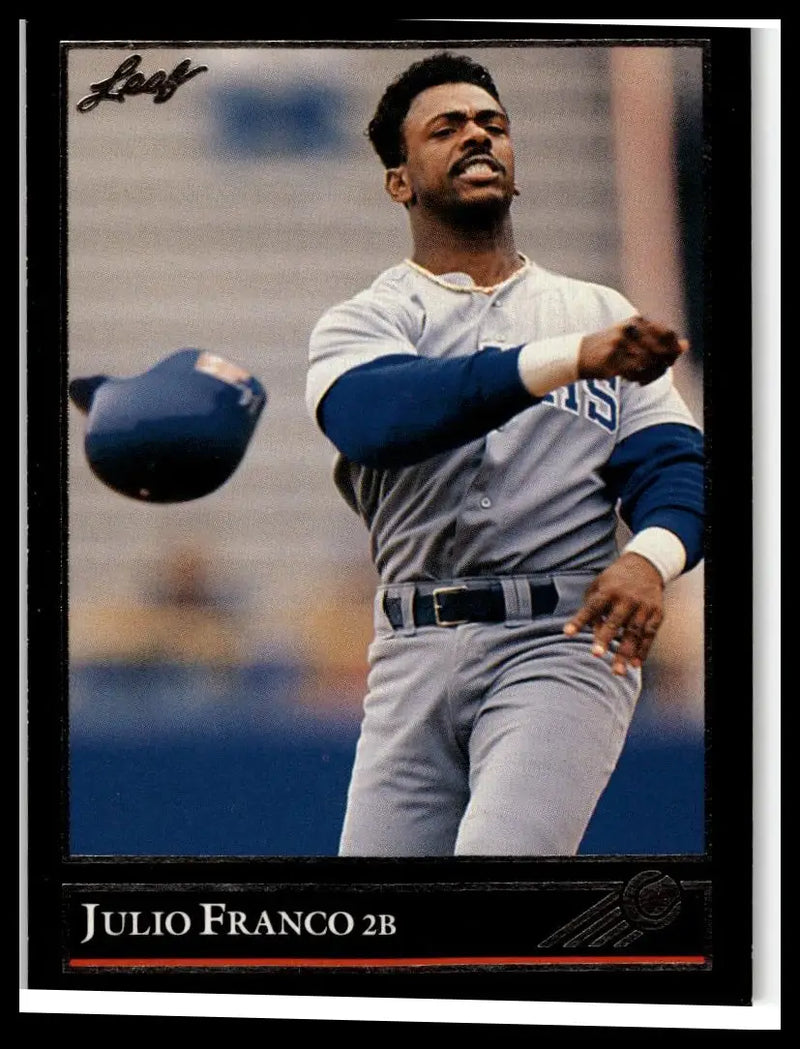 1992 Leaf #119 Julio Franco Black Gold - Baseball Card Single