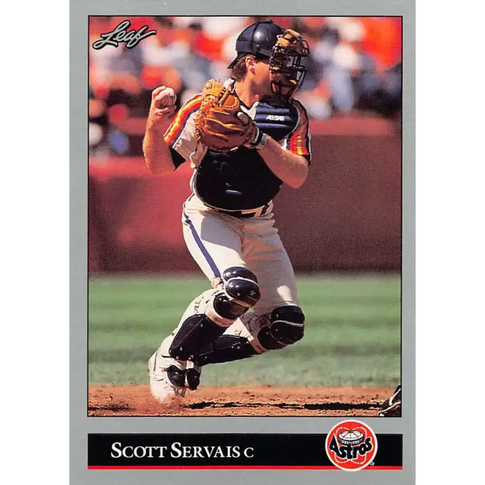 1992 Leaf #121 Scott Servais NM-MT Houston Astros Baseball Card - Baseball Card Single
